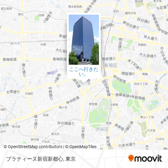 プラティーヌ新宿新都心地図