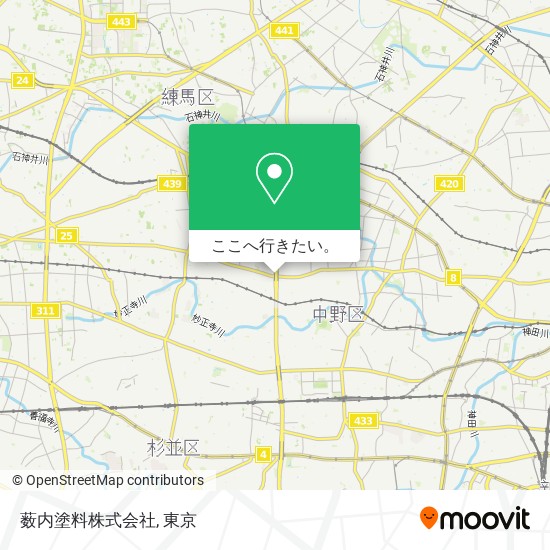 薮内塗料株式会社地図