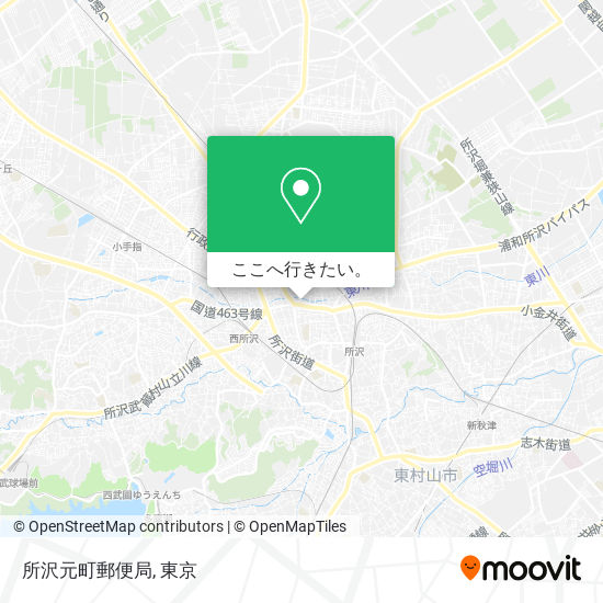 所沢元町郵便局地図