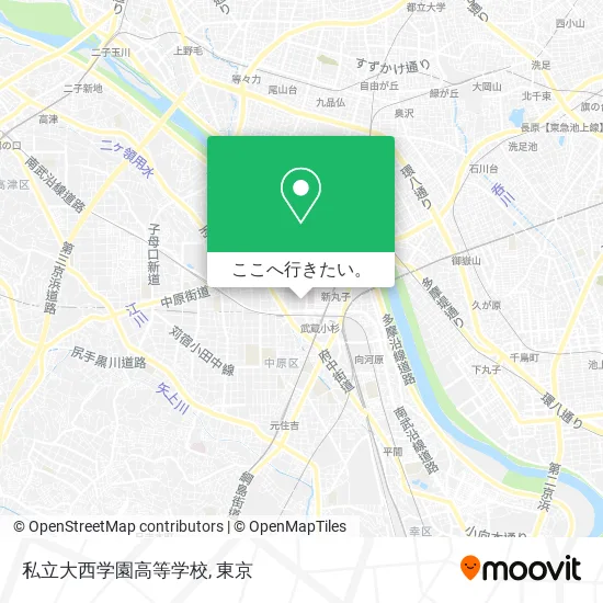 私立大西学園高等学校地図