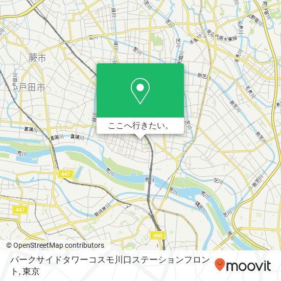 パークサイドタワーコスモ川口ステーションフロント地図