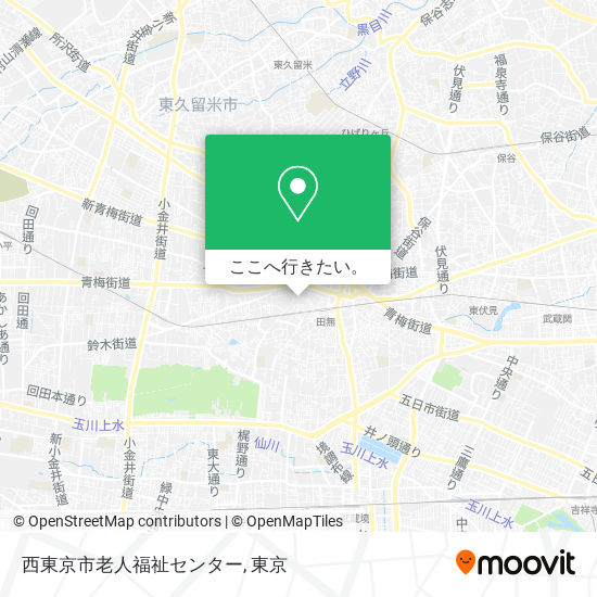 西東京市老人福祉センター地図