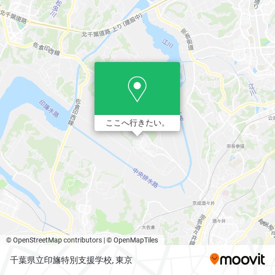 千葉県立印旛特別支援学校地図