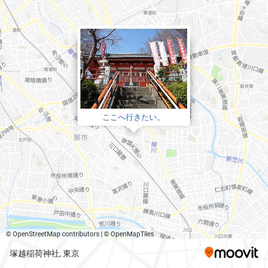 塚越稲荷神社地図