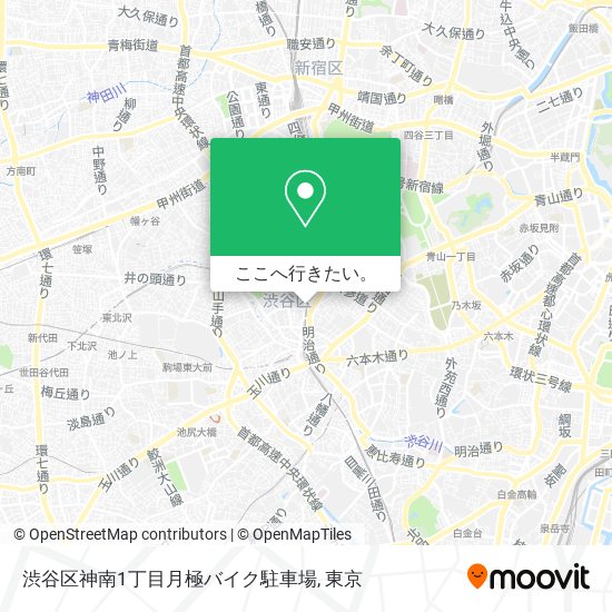 渋谷区神南1丁目月極バイク駐車場地図