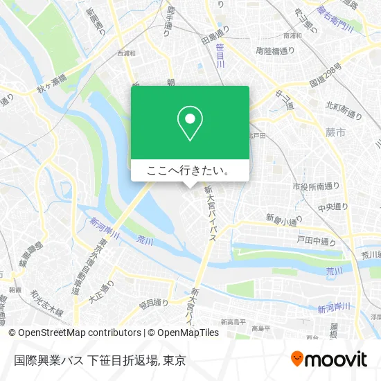 国際興業バス 下笹目折返場地図