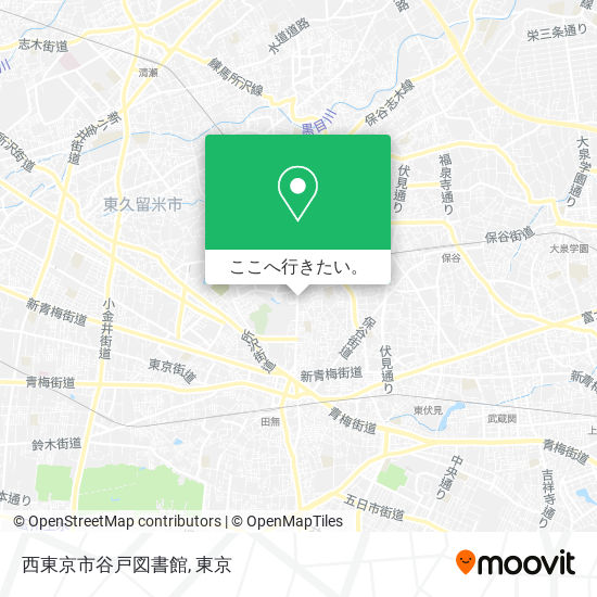 西東京市谷戸図書館地図