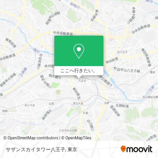 サザンスカイタワー八王子地図