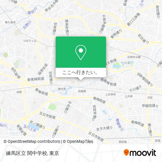 練馬区立 関中学校地図