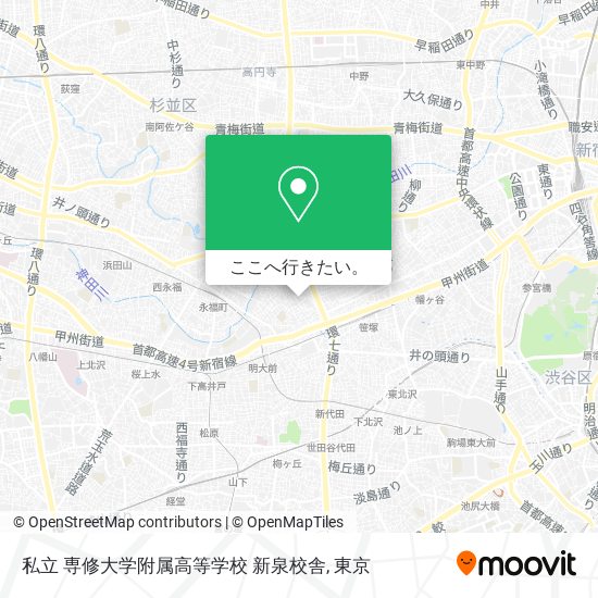 私立 専修大学附属高等学校 新泉校舎地図