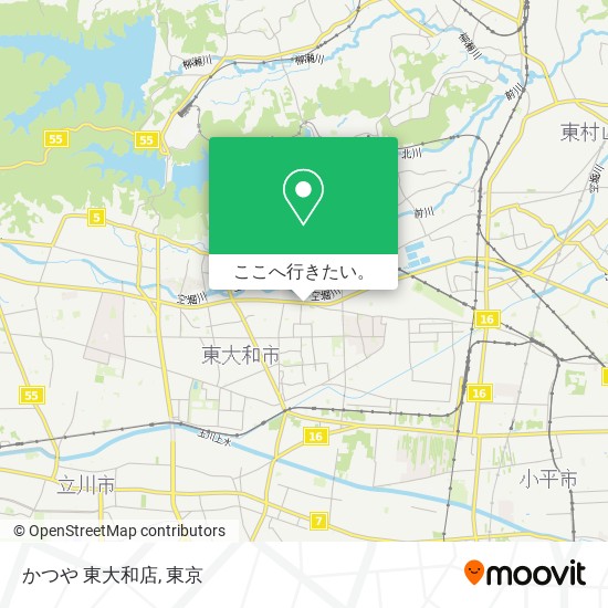 かつや 東大和店地図