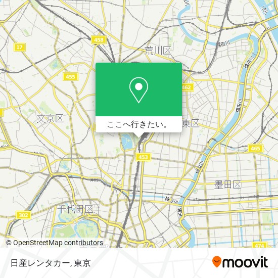 日産レンタカー地図