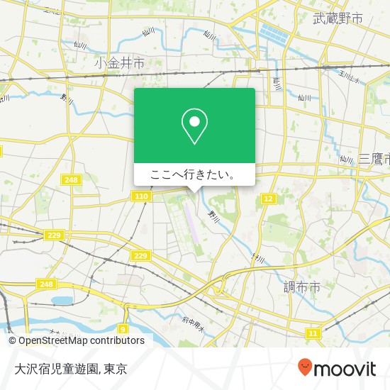 大沢宿児童遊園地図