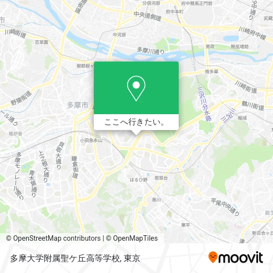 多摩大学附属聖ケ丘高等学校地図