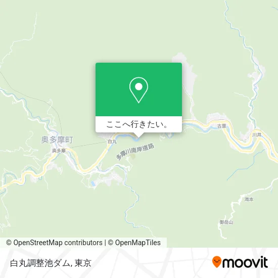 白丸調整池ダム地図