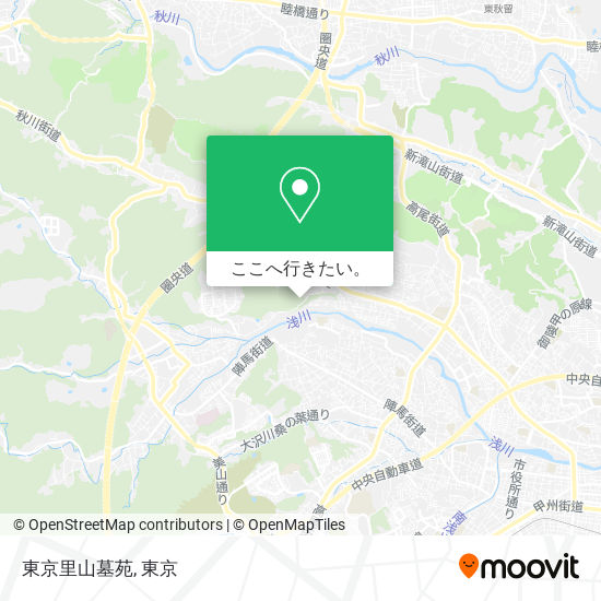 東京里山墓苑地図
