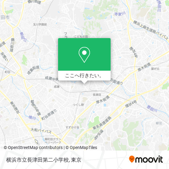 横浜市立長津田第二小学校地図