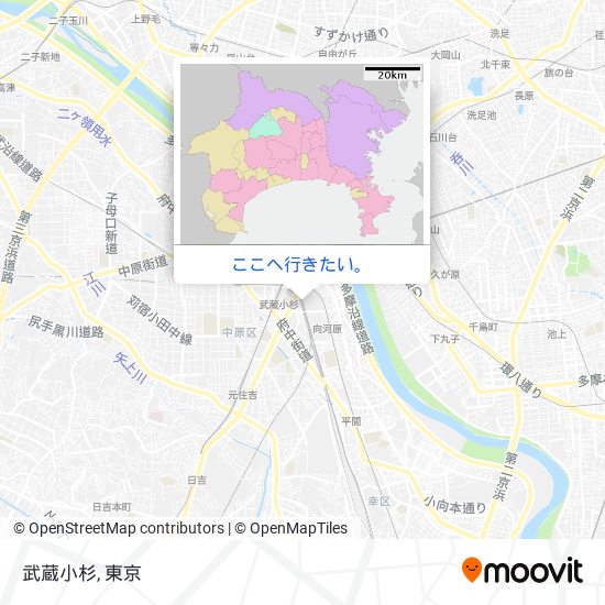 武蔵小杉地図