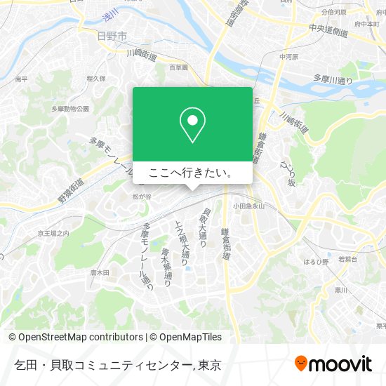 乞田・貝取コミュニティセンター地図