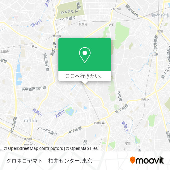 クロネコヤマト　柏井センター地図