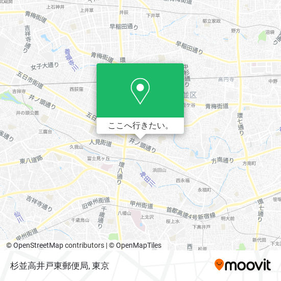 杉並高井戸東郵便局地図