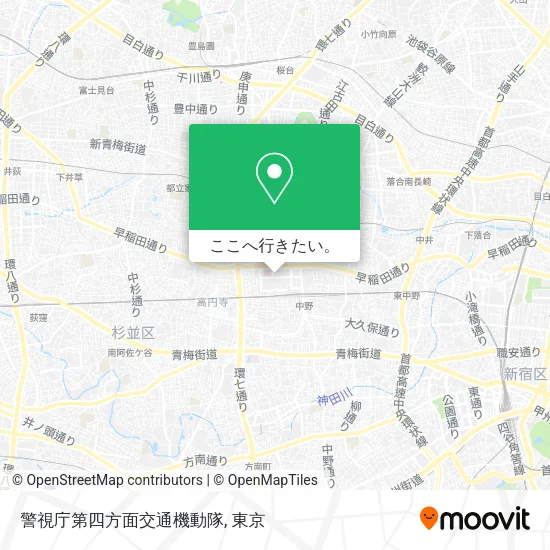 警視庁第四方面交通機動隊地図