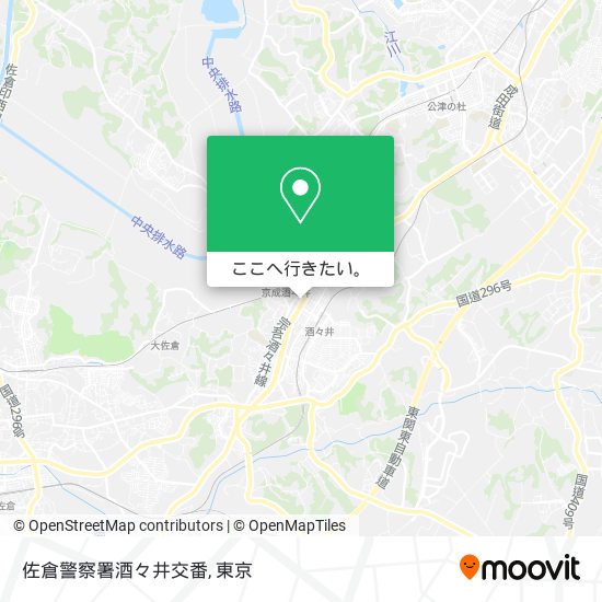 佐倉警察署酒々井交番地図