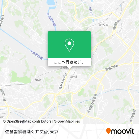 佐倉警察署酒々井交番地図