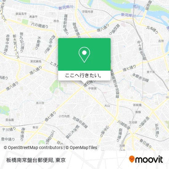 板橋南常盤台郵便局地図
