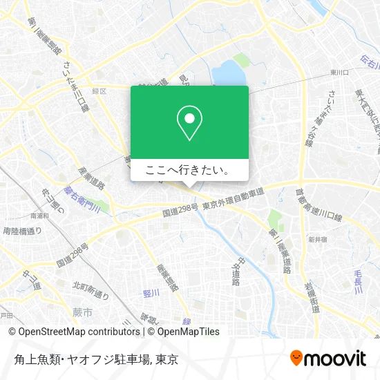 角上魚類･ヤオフジ駐車場地図
