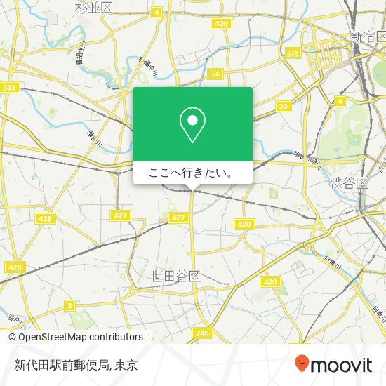 新代田駅前郵便局地図