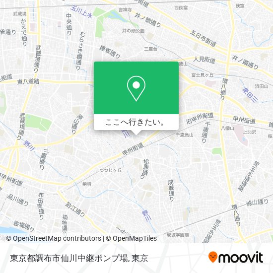 東京都調布市仙川中継ポンプ場地図