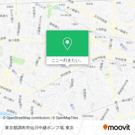 東京都調布市仙川中継ポンプ場地図