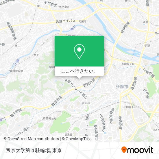 帝京大学第４駐輪場地図