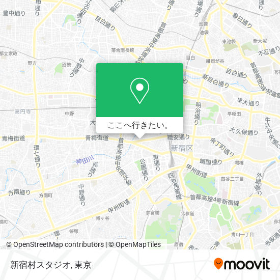 新宿村スタジオ地図