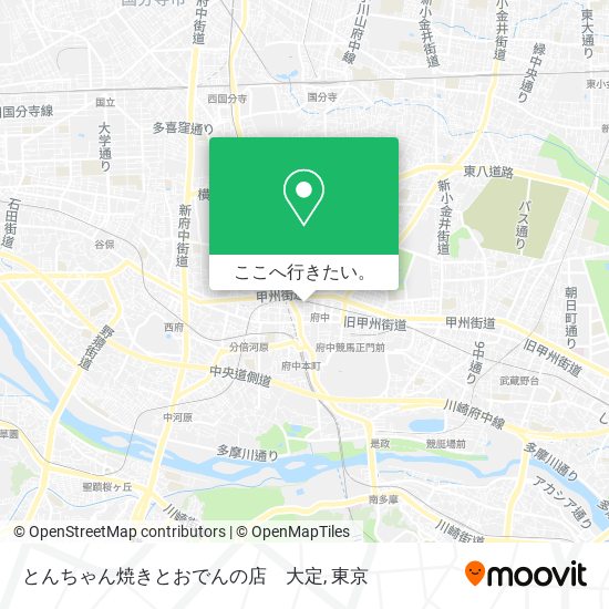 とんちゃん焼きとおでんの店　大定地図