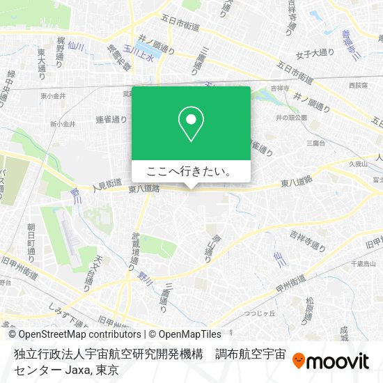 独立行政法人宇宙航空研究開発機構　調布航空宇宙センター Jaxa地図