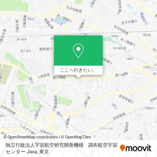 独立行政法人宇宙航空研究開発機構　調布航空宇宙センター Jaxa地図