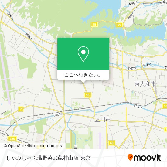 しゃぶしゃぶ温野菜武蔵村山店地図