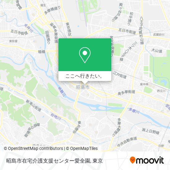 昭島市在宅介護支援センター愛全園地図