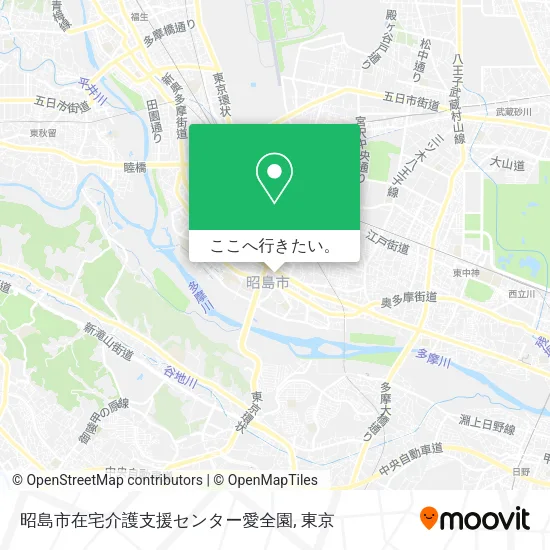 昭島市在宅介護支援センター愛全園地図