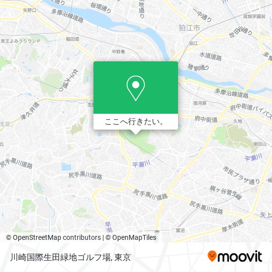 川崎国際生田緑地ゴルフ場地図