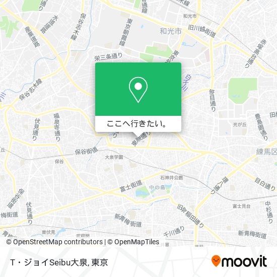 T・ジョイSeibu大泉地図