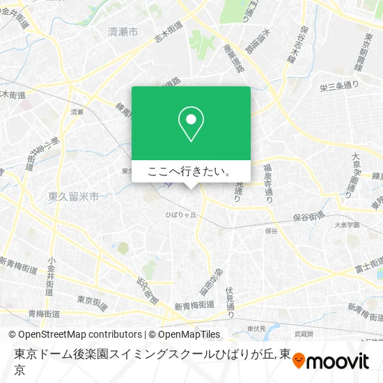東京ドーム後楽園スイミングスクールひばりが丘地図