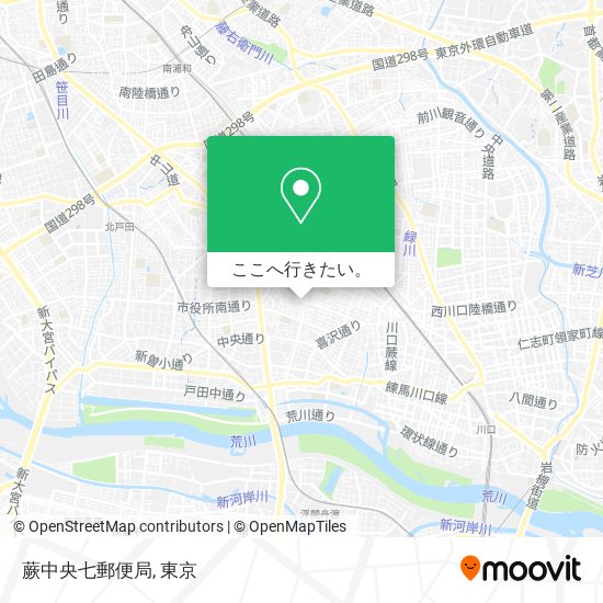 蕨中央七郵便局地図