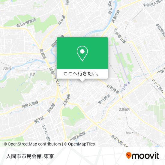 入間市市民会館地図