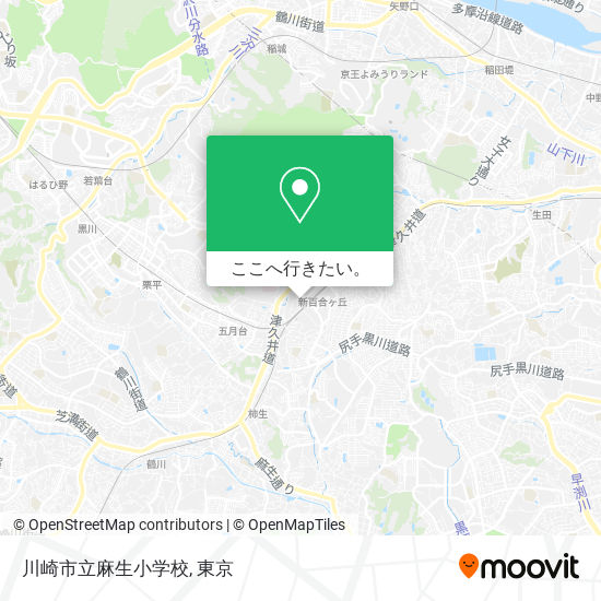 川崎市立麻生小学校地図