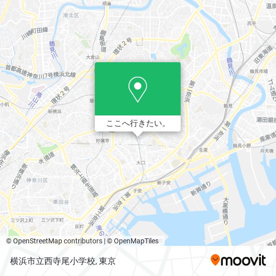 横浜市立西寺尾小学校地図