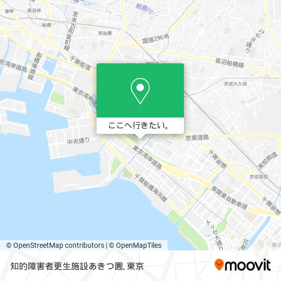 知的障害者更生施設あきつ園地図