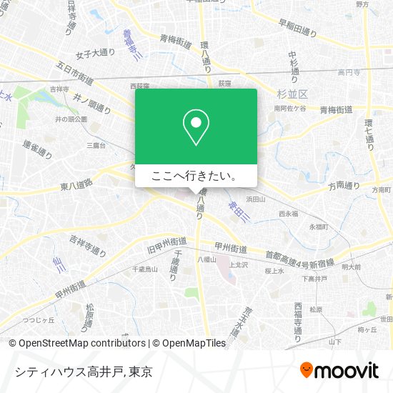 シティハウス高井戸地図